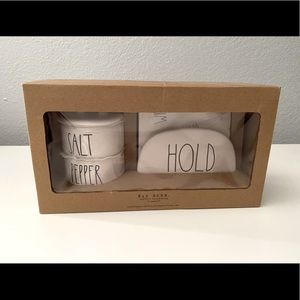 Rae Dunn Napkin Holder with Salt and Pepper Stacker Set
